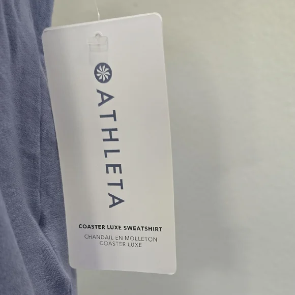 NWT - ATHLETA SERENDIPITY BLUE SOFT Athleta Coaster Luxe Sweatshirt - Picture 10 of 13